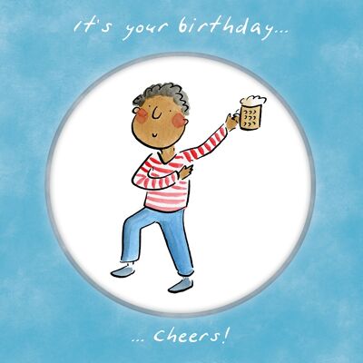 Bottoms up birthday card