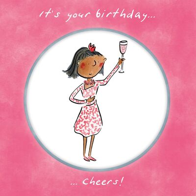 Crack open the bubbly birthday card