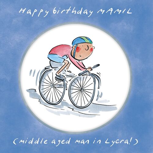 Happy birthday MAMIL cycling themed birthday card