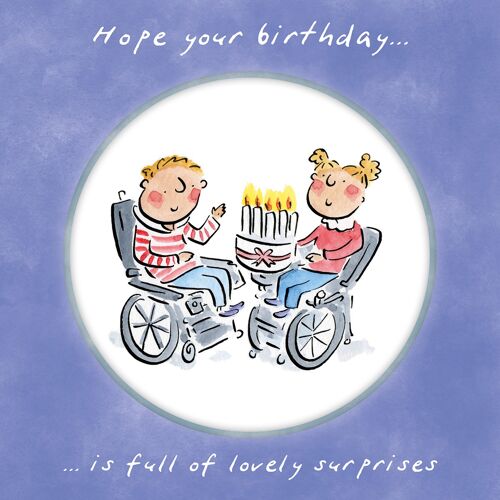 Lovely surprises birthday card