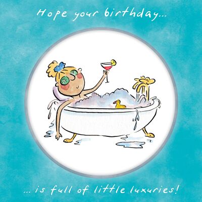Little luxuries birthday card