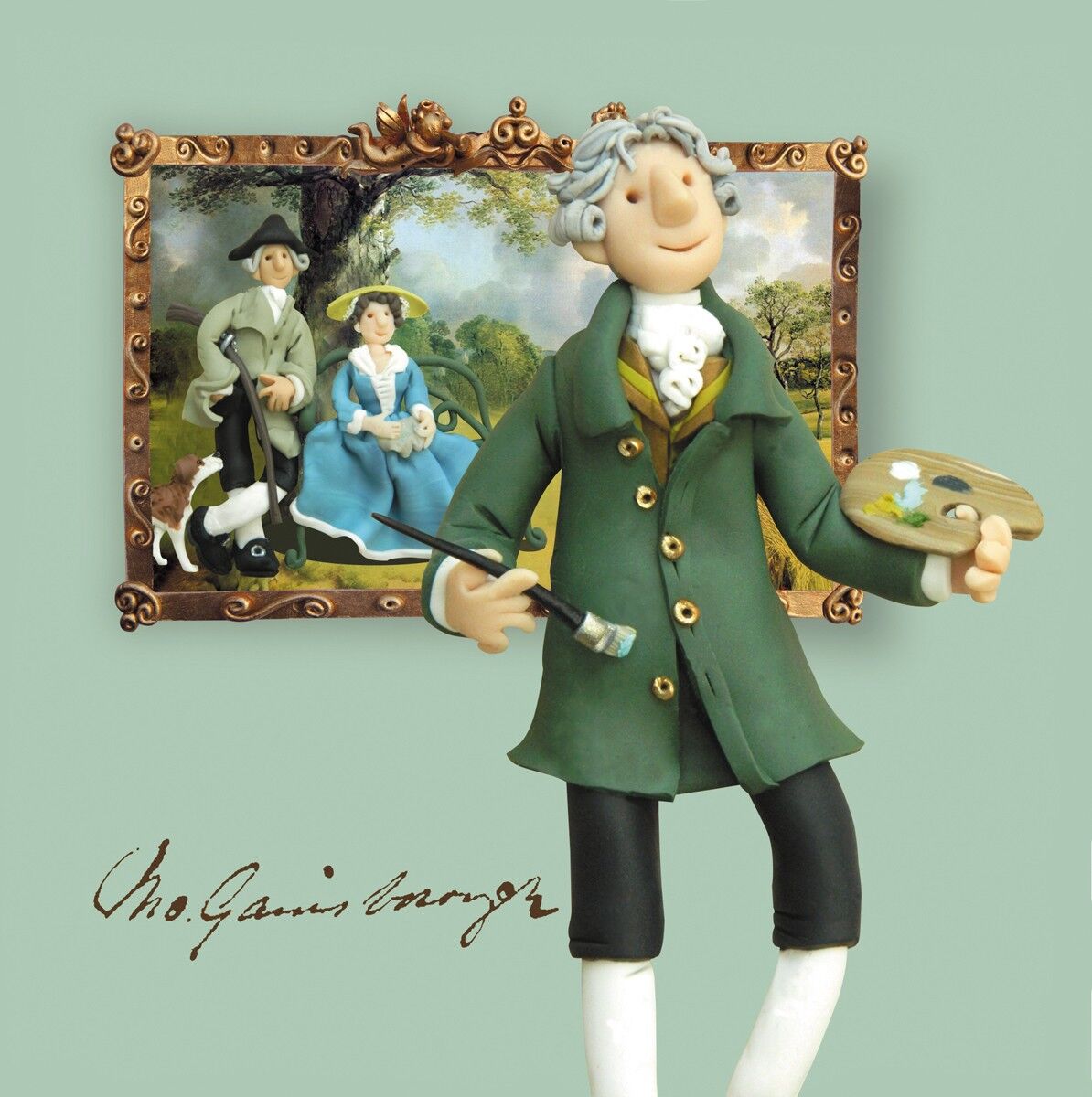 Tarjeta temática de arte en blanco de Gainsborough