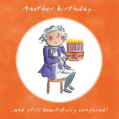 Beautifully composed music themed birthday card