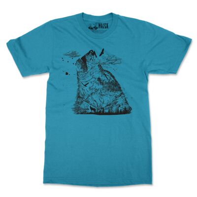 Wolf Mountain - Camiseta ajustada para hombre