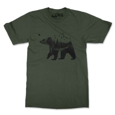 Bear Wood - Camiseta ajustada para hombre