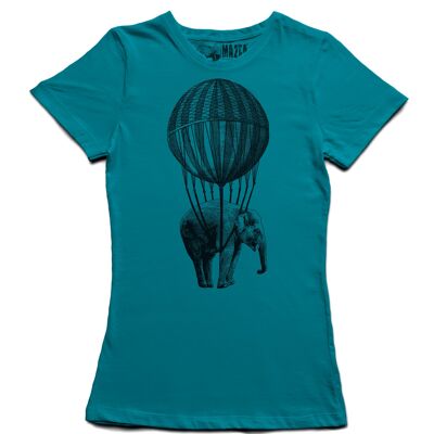 Camiseta de cuello redondo Ballon Elephant para mujer