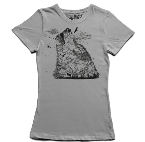 Wolf Mountain Rundhals Damen M-Fit T-Shirt