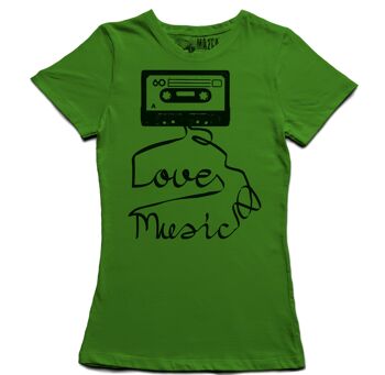 Love Music T-shirt à col ras du cou pour femme 1