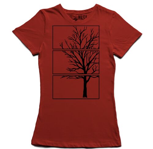 Tree Frame Rundhals Damen M-Fit T-Shirt