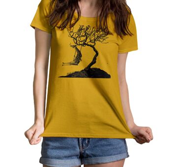 T-shirt M-Fit pour femme à col rond et girafe à bascule 1