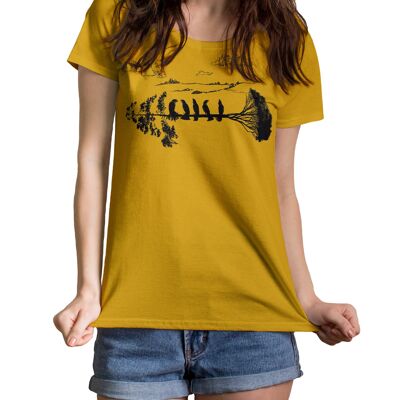 T-shirt M-Fit à col ras du cou Sparrows pour femme