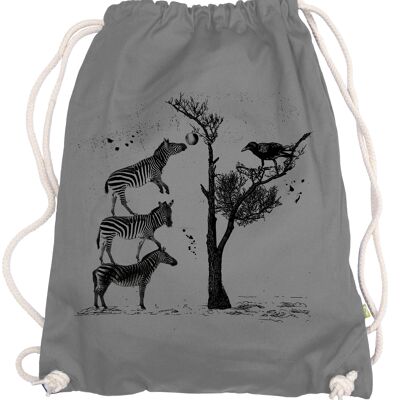 Zebra Apple Tree gym bag backpack