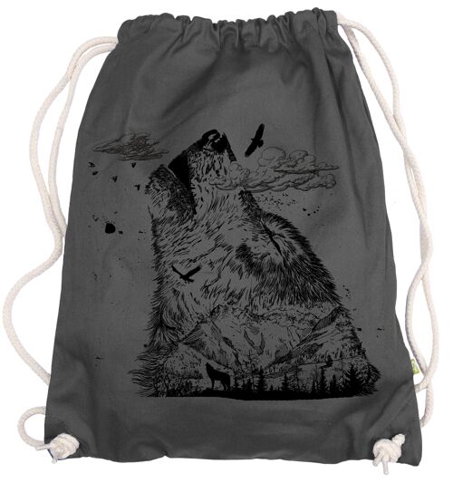 Wolf Mountain Berge Turnbeutel Rucksack