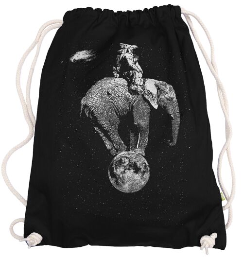 Space Elephant Elefant Moon Mond Turnbeutel Rucksack