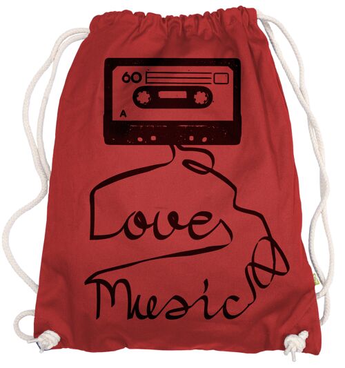 Love Music Old Tape Kassette Turnbeutel Rucksack