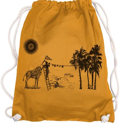 Washing Day Giraffe gym bag backpack