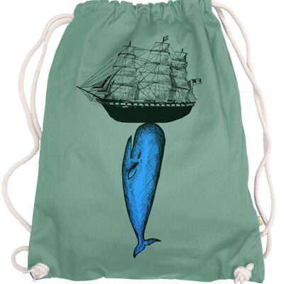 Whaleship whale whales ship gym bag backpack
