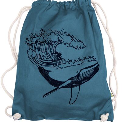 Whale Surfer Beach Beach Sea Gym Bag Backpack