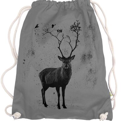 Hirsch Deer Birds Vogel Vögel Turnbeutel Rucksack