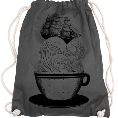 Cup of Ship mug with ship gym bag backpack