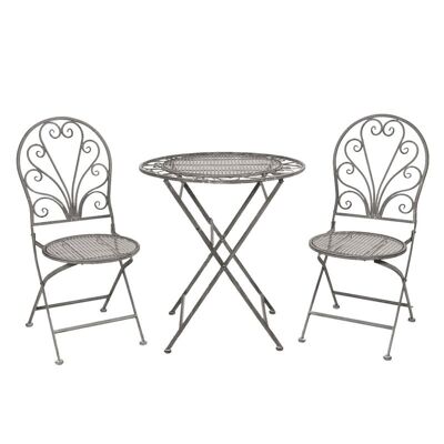 Tafel + 2 stoelen Ø 70x76 cm / 40x47x94 cm (2) 1