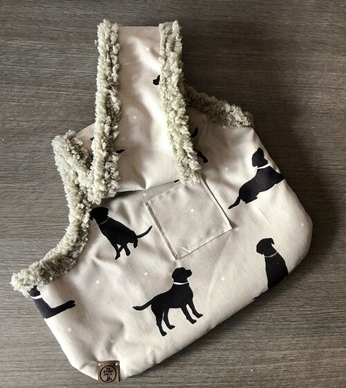 Handcrafted, luxury puppy/small dog carrier