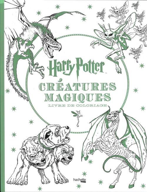 LIVRE DE COLORIAGE - Harry potter : creatures magiques