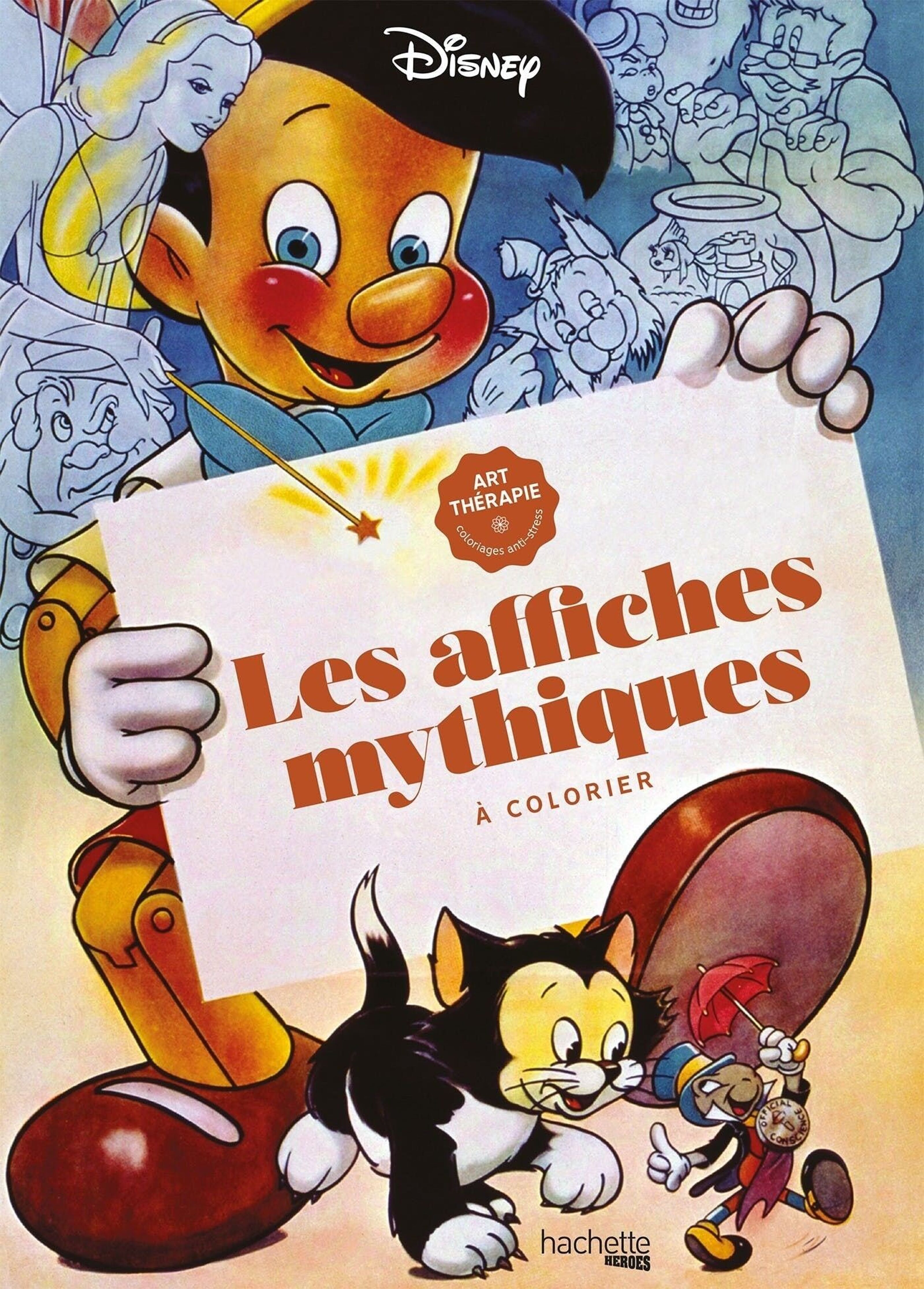 Art thérapie ; grand bloc : on rentre du boulot - Jean-Luc Guérin, Disney -  Hachette Heroes - Papeterie / Coloriage - Librairie Galignani PARIS