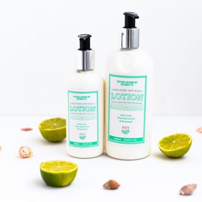 Pure Hand & Body Lotion with Seaweed (choice of scents) - Lime & Rose Geranium 500ml