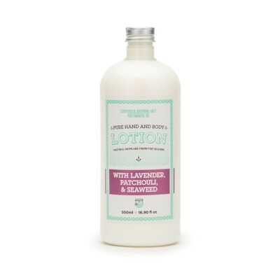 Pure Hand & Body Lotion with Seaweed (choice of scents) - Lavender & Patchouli 500ml - NO PUMP