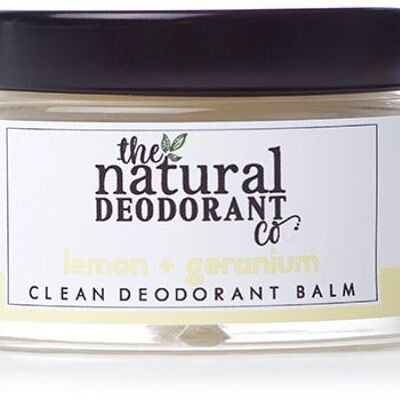 The Natural Deodrant Co. Clean Deodorant Balm - Lemon + Geranium 55g