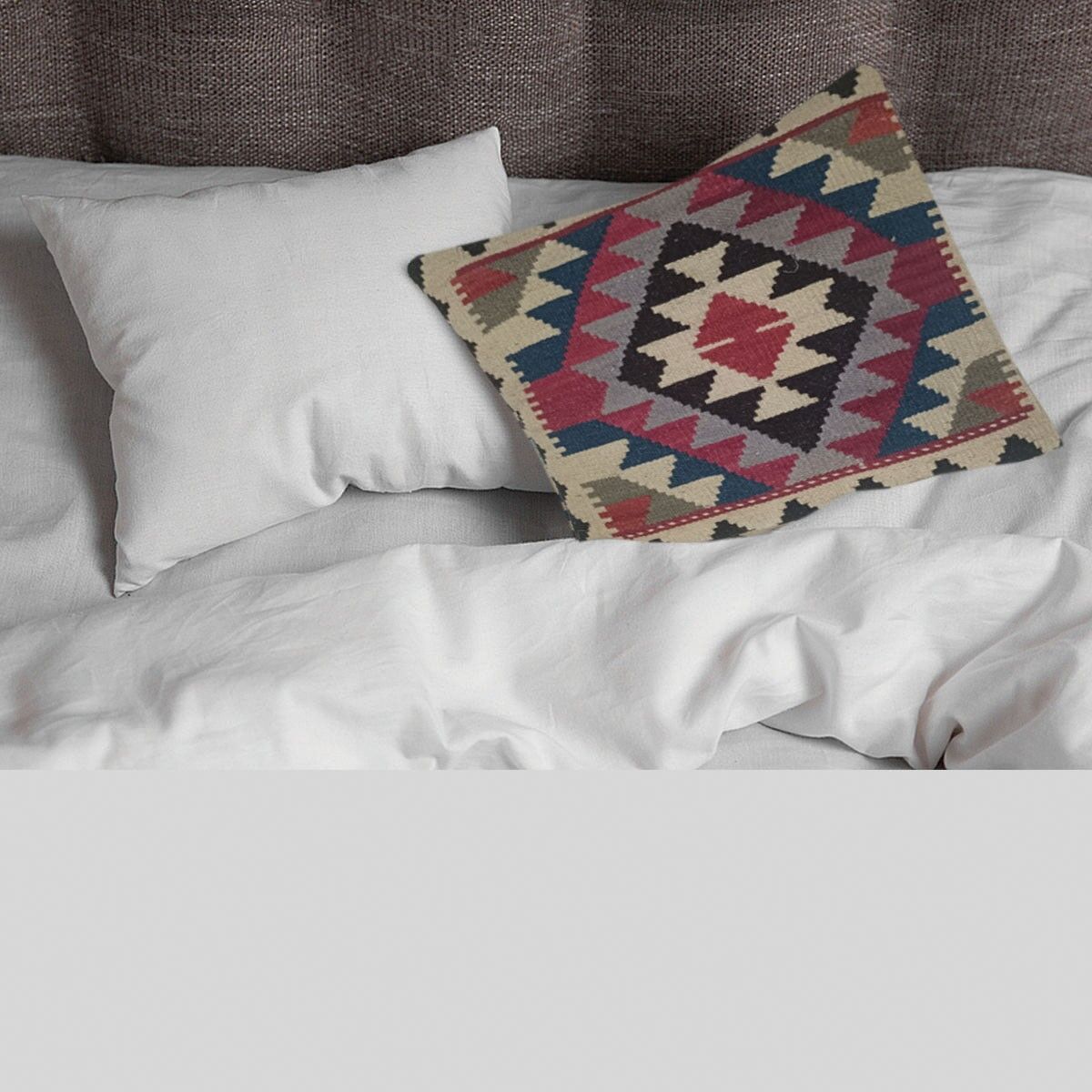 Fodera per cuscino Kilim Camelot intrecciata a mano