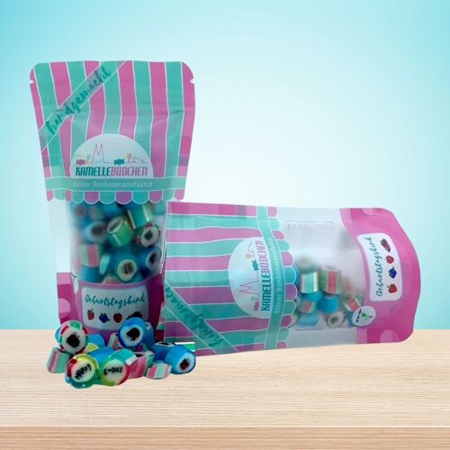Achat Anniversaire enfant : bonbons faits à la main dans un doypack en gros