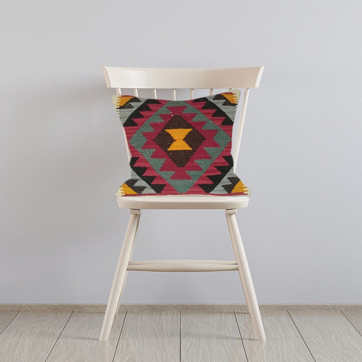 Kilim handvävt ockra kuddfodral