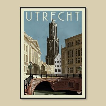 Affiche vintage de la ville d'Utrecht A2 3