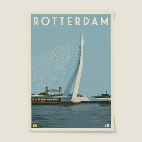 Rotterdam Vintage Stadsposter A4