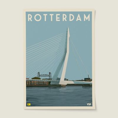 Póster Ciudad Vintage de Róterdam A2