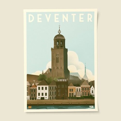 Deventer - Lebuïnus Vintage Stadsposter B2