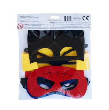 Superheroes felt masks (Set of 4) 4