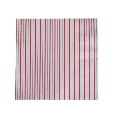 Red Fine Stripes Napkins (Set of 16)