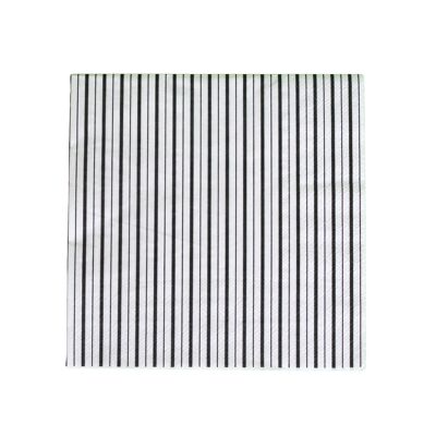 Black and White Fine Stripes Napkins (Set of 16)