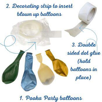 Forest Green Gold and Blue Balloon Garland Kit 3