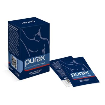 PURAX lingettes anti-transpirantes pour le corps 10 pièces 3