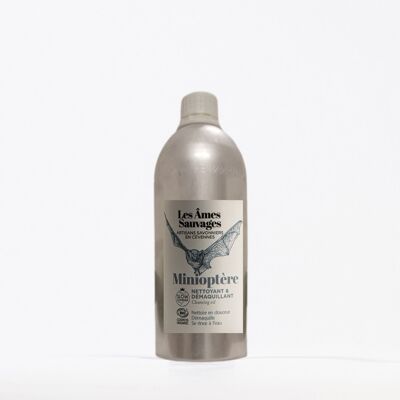 Minioptère Bio-Reinigungs- und Make-up-Entferneröl – Kabinenformat – 2 x 500 ml