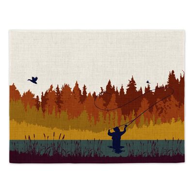Autumn Fly Fishing Placemats (Set of Four)