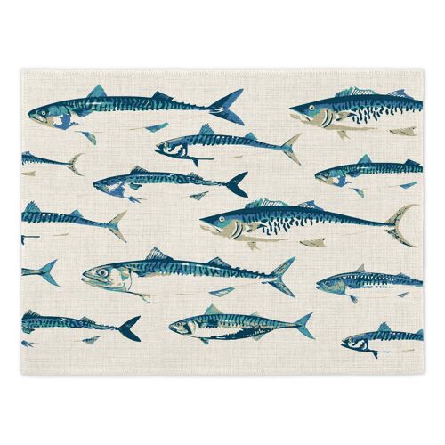 Mackerel Placemats (Set of Four)