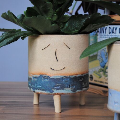 Smiley Face Fish Planter With Legs