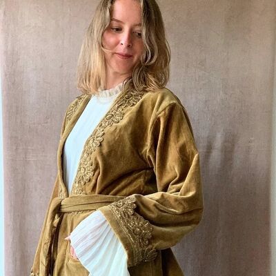 Kimono Velluto GoldenGreen Taglia unica + cinturino