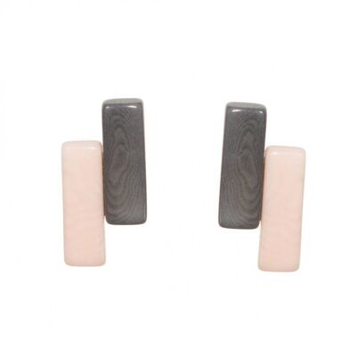 CLAP grey/powder pink earrings