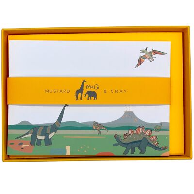 Set de tarjetas infantiles de dinosaurios